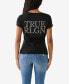 Фото #2 товара Футболка женская True Religion с коротким рукавом и украшенным V-образным вырезом