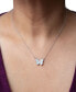 ფოტო #2 პროდუქტის Diamond Butterfly 20" Pendant Necklace (1/2 ct. t.w.) in 14k White Gold, Created for Macy's