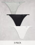 Фото #1 товара Calvin Klein 3-pack tanga thong in multi