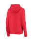 ფოტო #3 პროდუქტის Women's Red Georgia Bulldogs Varsity Fleece Tri-Blend Raglan Pullover Hoodie