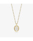 Ana Luisa rose Engraved Necklace - Hannah Gold, gold, pearl - фото #1