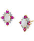 Фото #1 товара Серьги Macy's Multi-Gem & Diamond Stud