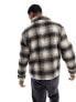 Jack & Jones brushed check harrington jacket in beige