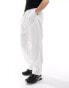 Pull&Bear wide leg casual trouser in ecru XS - фото #1