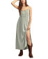 ფოტო #1 პროდუქტის Women's Sandwash Split-Neck Smocked-Waist Dress