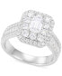 Фото #1 товара Diamond Emerald-Cut Double Halo Engagement Ring (2 ct. t.w.) in 14k White Gold