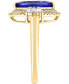 ფოტო #4 პროდუქტის EFFY® Tanzanite (1-3/4 ct. t.w.) & Diamond (1/3 ct. t.w.) Marquise Halo Ring in 14k Gold