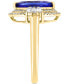 EFFY® Tanzanite (1-3/4 ct. t.w.) & Diamond (1/3 ct. t.w.) Marquise Halo Ring in 14k Gold