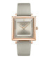 Women's Quartz Classic Cool Gray Genuine Leather Watch 30.5mm