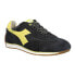 Фото #2 товара Diadora Equipe H Canvas Stone Wash Lace Up Mens Black Sneakers Casual Shoes 174