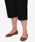 ფოტო #4 პროდუქტის Plus Size Classic Stretch Waist Accord Capri Pants with Button Hem