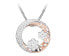 Romantic bicolor necklace with zircons SC431