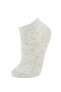 Kadın 5'li Pamuklu Patik Çorap T7425az21sp