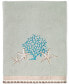 Beachcomber Embroidered Cotton Fingertip Towel, 11" x 18"