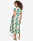 Фото #2 товара Women's Floral-Print Midi Dress