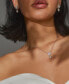 ფოტო #2 პროდუქტის Rhodium-Plated Cubic Zirconia Flower & Imitation Pearl Drop Earrings, Created for Macy's