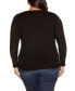 ფოტო #2 პროდუქტის Plus Size Square Neck Sweater
