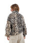 Фото #2 товара ASOS DESIGN half zip fleece in leopard