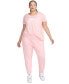 ფოტო #5 პროდუქტის Plus Size Active Sportswear Club Mid-Rise Fleece Jogger Pants