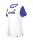 Women's White, Purple Baltimore Ravens Third Down Colorblock T-shirt