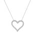 Фото #4 товара Diamond Heart Pendant Necklace (1/2 ct. t.w.) in 14k White or Yellow Gold, WEAR IT BOTH WAYS