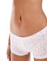 Monki mix and match boxer in white little ditsy print