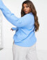 ASOS DESIGN Curve relaxed crew neck jumper in blue