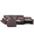 Фото #7 товара Dextan Leather 6-Pc. Sectional with 3 Power Recliners and 1 USB Console, Created for Macy's