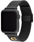 ფოტო #2 პროდუქტის Women's Black Stainless Steel Mesh Signature "C" Charm Strap for Apple Watch, 38, 40, 41mm