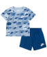 Фото #1 товара Костюм для малышей Nike Набор футболка с длинным рукавом и шорты сетка Baby Boys Dri-Fit Icon
