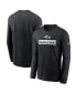 Фото #1 товара Men's Black Baltimore Ravens Sideline Performance Long Sleeve T-Shirt