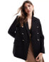 ASOS DESIGN tailored blazer with gold button detail in black