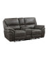 Фото #1 товара White Label Fleming 80" Power Double Reclining Love Seat with Center Console