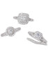 ფოტო #12 პროდუქტის Diamond Halo Bridal Set (1 ct. t.w.) in 14k Yellow or White Gold