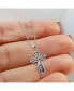 Antiqued Black IP-plated Cross Pendant Ball Chain Necklace
