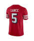 ფოტო #4 პროდუქტის Men's Trey Lance Scarlet San Francisco 49ers Alternate Vapor Limited Jersey