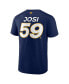 Фото #2 товара Men's Roman Josi Navy Nashville Predators Authentic Pro Prime Name and Number T-shirt