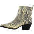 Фото #4 товара Matisse Avery Snake Pointed Toe Pull On Booties Womens Off White Casual Boots AV