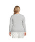 Фото #8 товара Plus Size Cotton Rib Long Sleeve Crewneck T-Shirt