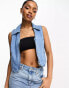 Levi's Denim vest waistcoat in blue denim wash BLUSHING DON 3, XS - фото #4