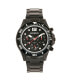 Фото #1 товара Quartz Pegasus Black Face Multi-Function Black Alloy Watch 46mm