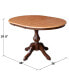 36" Round Top Pedestal Table with 12" Leaf