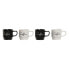 4 Piece Mug Set Home ESPRIT White Black Metal Porcelain 380 ml 13 x 9 x 9 cm