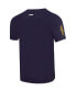 Фото #2 товара Men's Navy West Virginia Mountaineers Classic Stacked Logo T-shirt