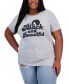 ფოტო #1 პროდუქტის Trendy Plus Size Black Beautiful Graphic T-Shirt