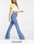 Фото #1 товара Reclaimed Vintage inspired 99' flare jean in pretty blue