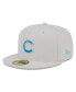 ფოტო #3 პროდუქტის Men's Khaki Chicago Cubs Stone Mist 59FIFTY Fitted Hat