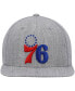 Men's Heathered Gray Philadelphia 76Ers 2.0 Snapback Hat