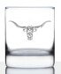 Longhorn Texas Rancher Gifts Whiskey Rocks Glass, 10 oz