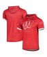 Фото #1 товара Men's Red Wisconsin Badgers On-Court Raglan Hoodie T-shirt